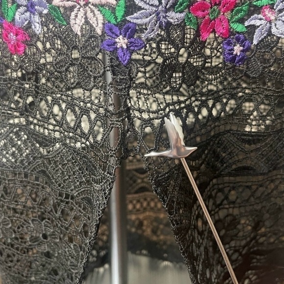 Tadashi Shoji Fletcher Embroidered Mid-Length Dress - Picture 12 of 13